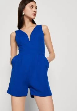 Wal G Cleo V Neck Playlist - Jumpsuit - Electric Blue -Wal G fa28449c95f145e3bf71f3ae01777dea