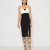 Wal G Lulu Contrast Midi - Jerseyjurk - Black/White -Wal G fc0fc885d822403cb391e16c8b9e2369