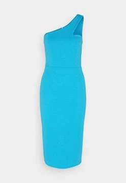 Wal G Meg One Shoulder Midi - Cocktailjurk - Mediterranean Blue -Wal G fcabbcea8aa548d48fefd9709ca5ff5a