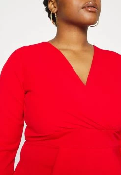 Hossy V Neck Midi - Cocktailjurk - Red -Wal G fe4adc549de94f919ba53c912a3227fd