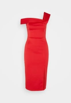 Wal G Delila Strap Midi - Jerseyjurk - Red -Wal G ff81b6530b314fcd8fad58eb85eeb0ea